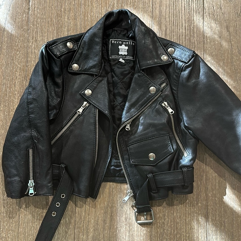 Vintage toddler leather jacket